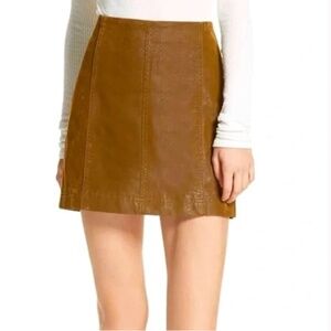 Free People Modern Femme Vegan Suede Mini Skirt